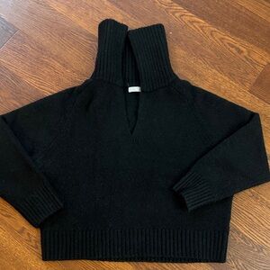 Jcrew Johnny-collar sweater with ribbed trim